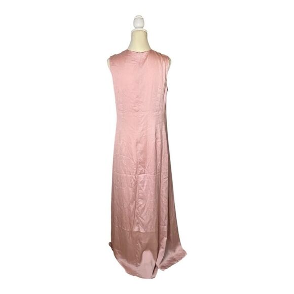 Veiled Collection New York Designer Maxi Dress Light Pink Crepe US Small - Picture 4 of 9